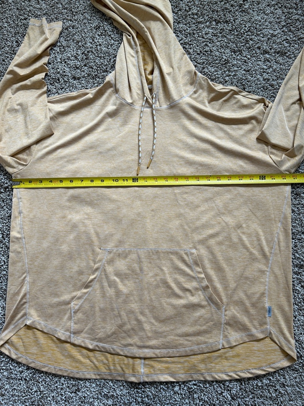 Eddie Bauer Women’s XL Loose Fit Lightweight Pullover Hoodie w/ Pouch - Yellow - Picture 7 of 15
